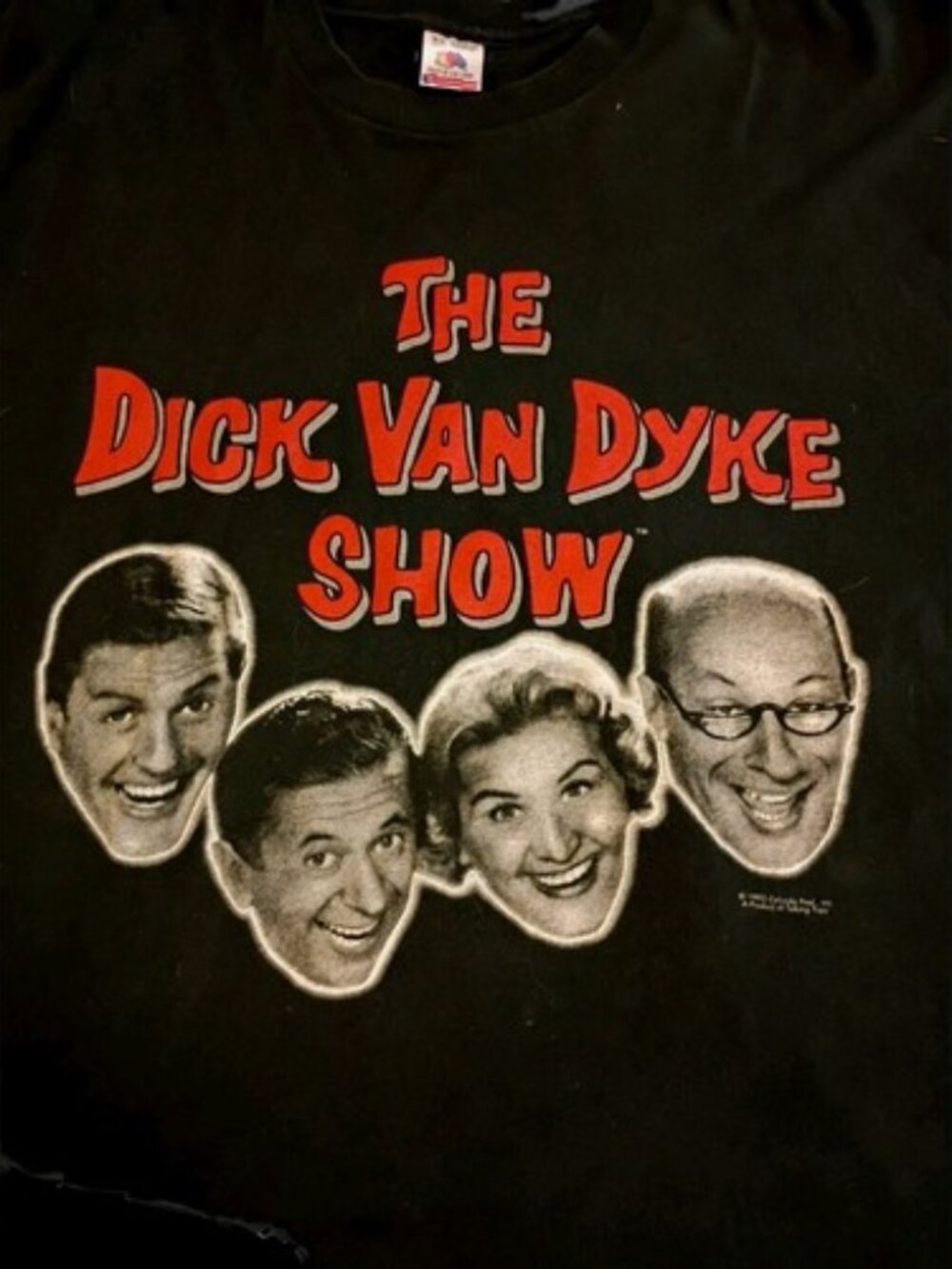 Vintage 1993 The Dick Van Dyke Show Graphic Single Stitch T-Shirt Black XL